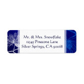 Blue White Winter Pine Custom Address Labels (Vorne)