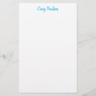 Blue White Your Name Calligraphy Einzigartig Minim Briefpapier
