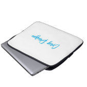 Blue White Your Name Calligraphy Einzigartig Minim Laptopschutzhülle (Vorne Knopf)