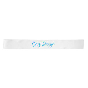 Blue White Your Name Calligraphy Einzigartig Minim Satinband