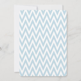 Blue White Zickzack Baby Dusche Einladung