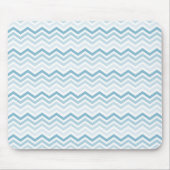 Blue White Zickzack Ombre Mousepad (Vorne)