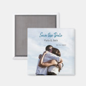 BLUE WHUE CLASSIC SCAN SAVE THE DATE MAGNET (Vorderseite/Rückseite)