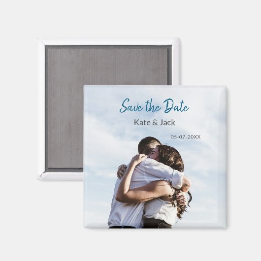 BLUE WHUE CLASSIC SCAN SAVE THE DATE MAGNET (Vorderseite/Rückseite)