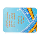 Blue Wichtige Telefonnummern Magnet (Horizontal)