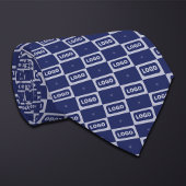 Blue (Wide Rectangle) Logo-Checkerboard Krawatte