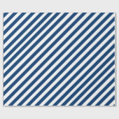 Blue Wide Strip Holiday Geschenkpapier (Flach)