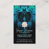 Blue Widow Fraktal Business Card Visitenkarte (Vorderseite)