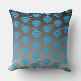 Blue Wifi Signal Kissen