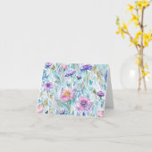 Blue Wild Blume Mix Faltkarte Karte (Gelbe Blume)