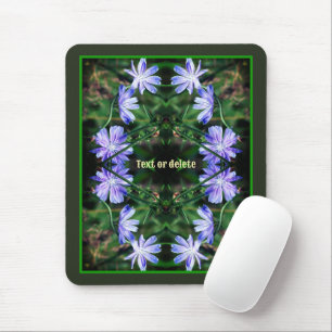 Blue Wild Chicory Blume Abstrakt Personalisiert Mousepad