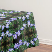 Blue Wild Chicory Blume Abstrakt Tischdecke (Beispiel)