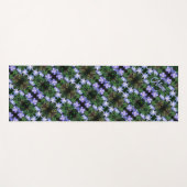 Blue Wild Chicory Blume Muster Personalisiert Yogamatte (Vorderseite (Horizontal))