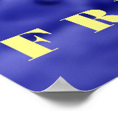 Blue Wild Horses Motivierend Freiheit Kunstwerk Poster (Ecke)