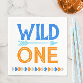 Blue Wild One First Birthday Paper Napkins Serviette