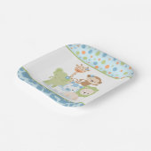Blue Wild Safari Jungle Animals Party Paper Plate Pappteller (Gewinkelt)