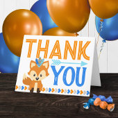Blue Wild Tribal Fox Party Danke Karte