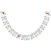 Blue Wild West Rodeo Boy Happy Birthday Wimpelkette (Alle)