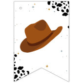 Blue Wild West Rodeo Boy Happy Birthday Wimpelkette (Erste Fahne)