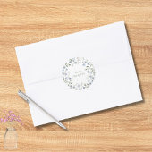 Blue Wildblume Abschluss Runder Aufkleber