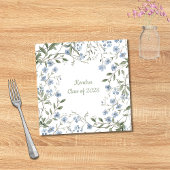 Blue Wildblume Abschluss Serviette