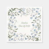 Blue Wildblume Abschluss Serviette (Vorderseite)