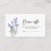 Blue Wildblume Baby Duschdusche Windelwanne Begleitkarte (Vorderseite)