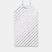 Blue Wildblume Baby Dusche Danke Anhänger (Rückseite)