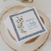 Blue Wildblume Baby Dusche Serviette