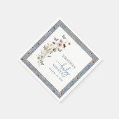 Blue Wildblume Baby Dusche Serviette (Ecke)