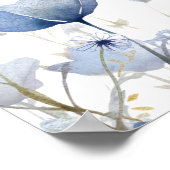 Blue Wildblume Baby in Blütensitzkarte Poster (Ecke)