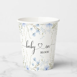 Blue Wildblume Baby Shower Baby in Bloom Pappbecher