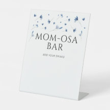 Blue Wildblume Baby Shower Mama-osa Bar