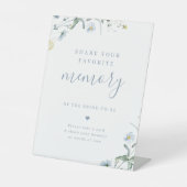 Blue Wildblume boho gemeinsam mit einem Memory-Bra Sockelschild (Vorderseite)