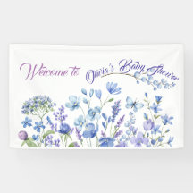 Blue Wildblume Boho Neutral Baby Dusche