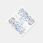 Blue Wildblume Boho Neutral Baby Dusche Serviette (Ecke)