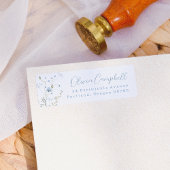 Blue Wildblume Boho Rücksendeadresse