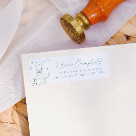 Blue Wildblume Boho Rücksendeadresse