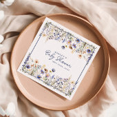 Blue Wildblume Boho Watercolor Babydusche Serviette