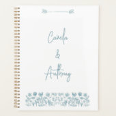 Blue Wildblume Boho Wedding Planer (Vorderseite)