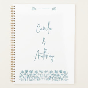 Blue Wildblume Boho Wedding Planer