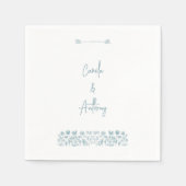 Blue Wildblume Boho Wedding Serviette (Vorderseite)