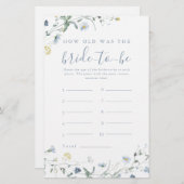 Blue Wildblume boho wie alt war das Brautspiel (Vorne/Hinten)