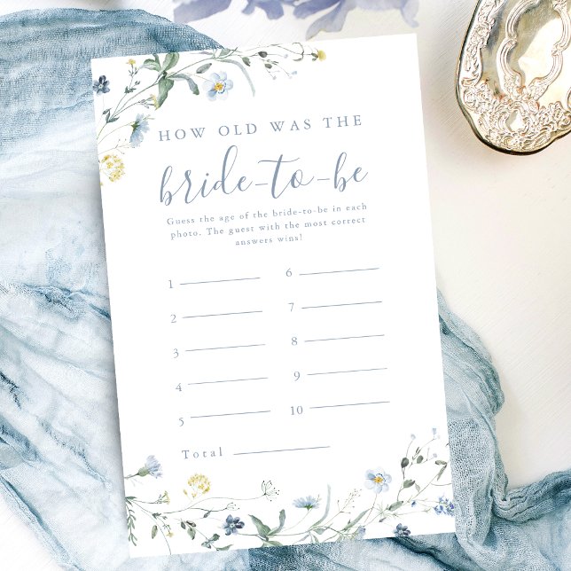 Blue Wildblume boho wie alt war das Brautspiel (Blue Wildflower boho how old was the bride game)