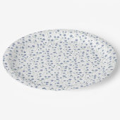 Blue Wildblume Botanischer Garten Brautparty Pappteller (Schrägansicht)