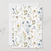 Blue Wildblume Bridal Dusche Einladung (Rückseite)