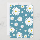 Blue Wildblume Daisy Girl Geburtstagseinladung Einladung (Rückseite)