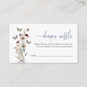 Blue Wildblume Diaper Raffle Begleitkarte (Vorderseite)
