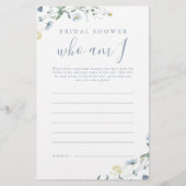 Blue Wildblume, die ich bin Brautparty (Vorderseite)