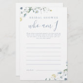 Blue Wildblume, die ich bin Brautparty (Vorne/Hinten)